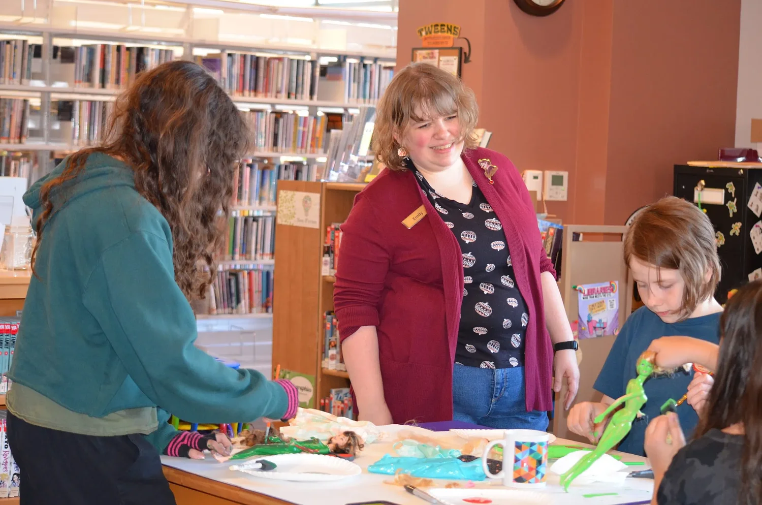 Teens show their creative side with Zombie Barbie at Athol Library