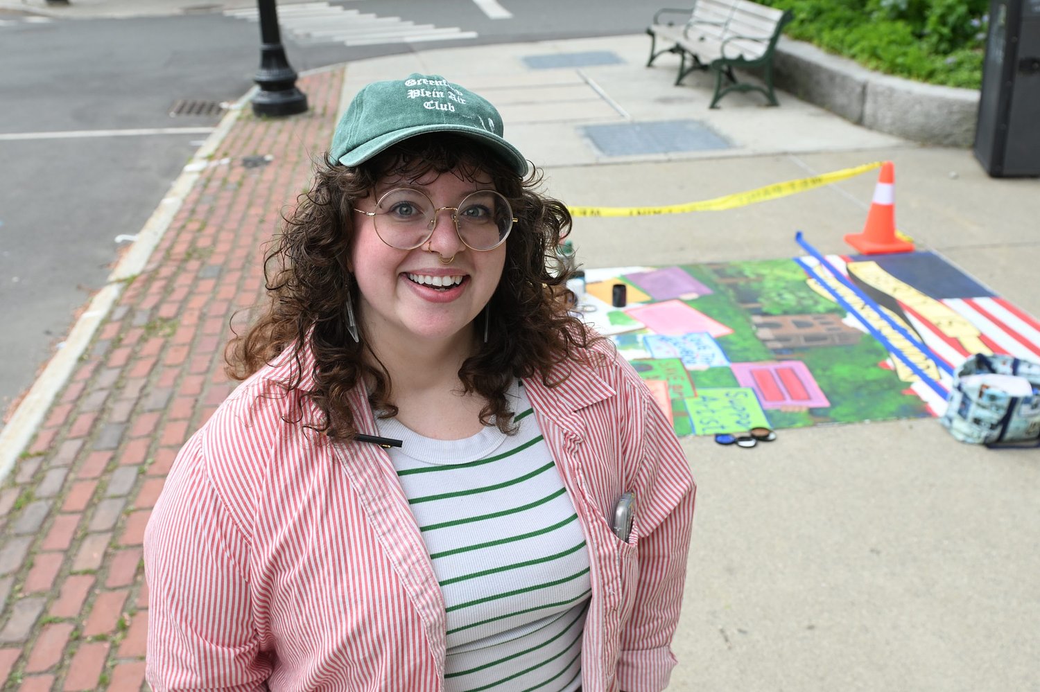 'We are all patriots': Greenfield sidewalk muralists invite all to learn more about the American Revolution