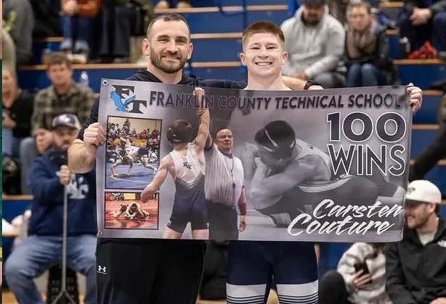 H.S. Roundup: Franklin Tech's Couture and Frontier's Antes secure 100th win on the mat