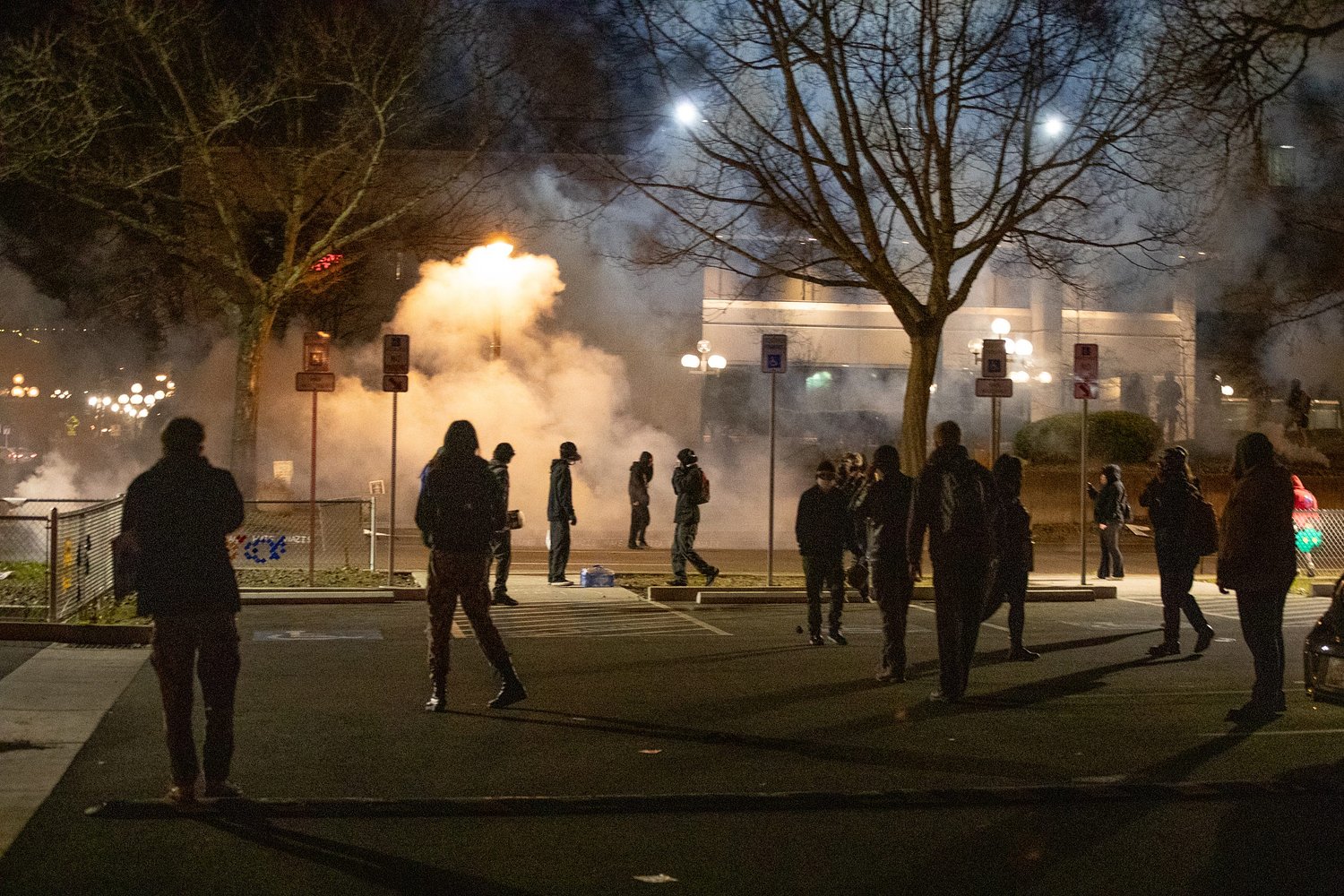 Saturday protest smaller, draws similar reaction from federal agents