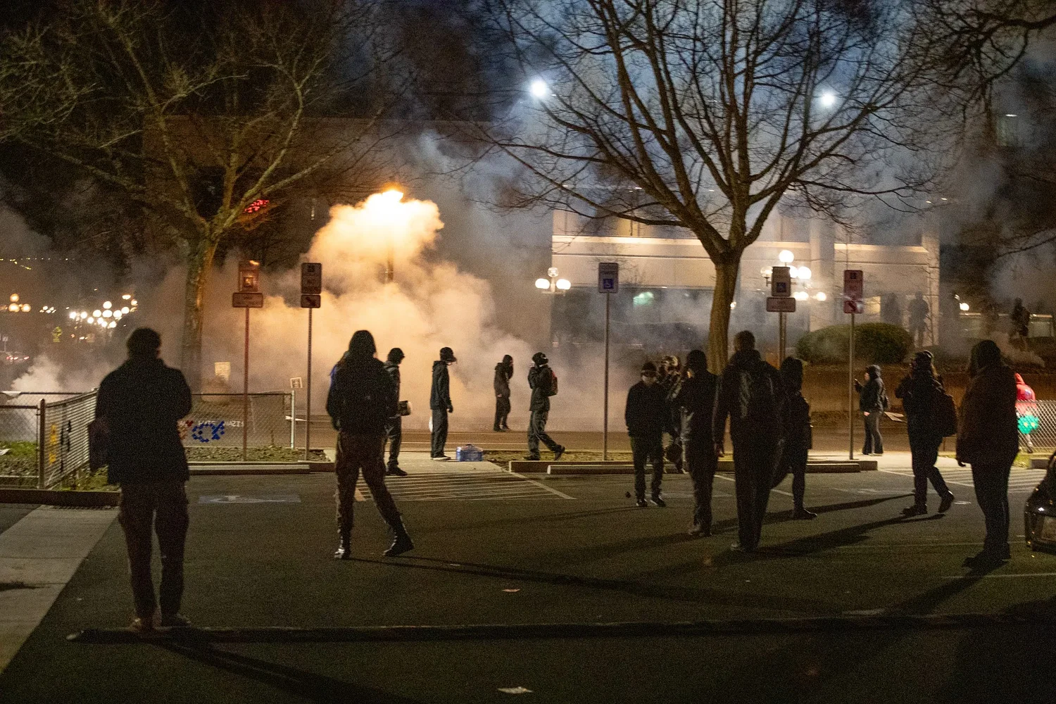 Saturday protest smaller, draws similar reaction from federal agents