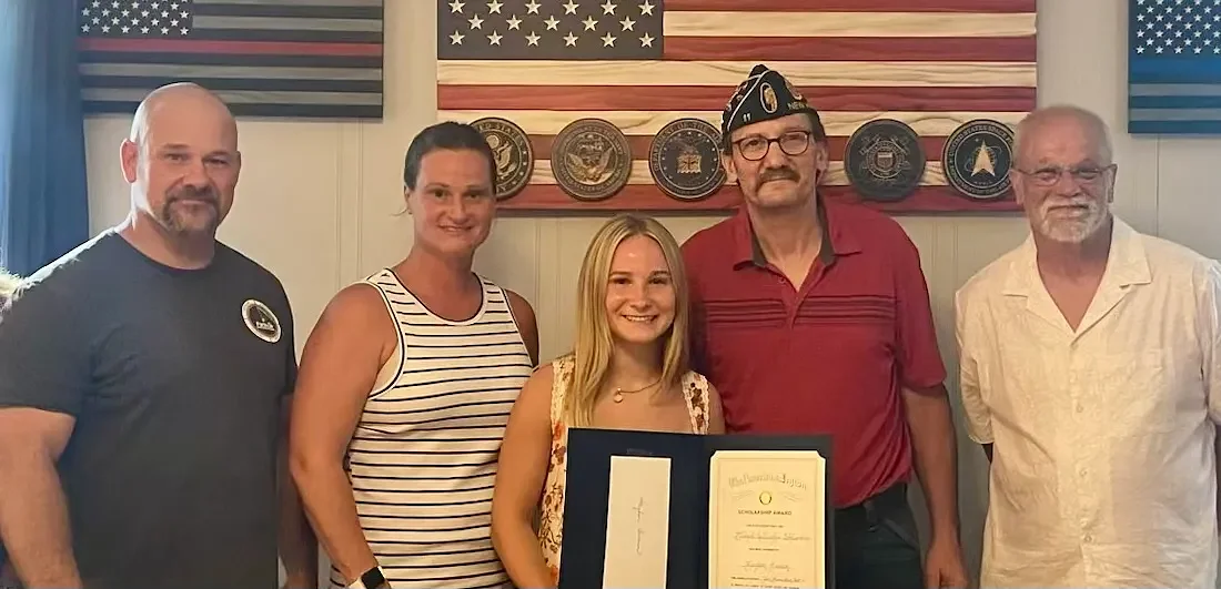 John Humiston Post 11 American Legion awards scholarship to Victory High graduate