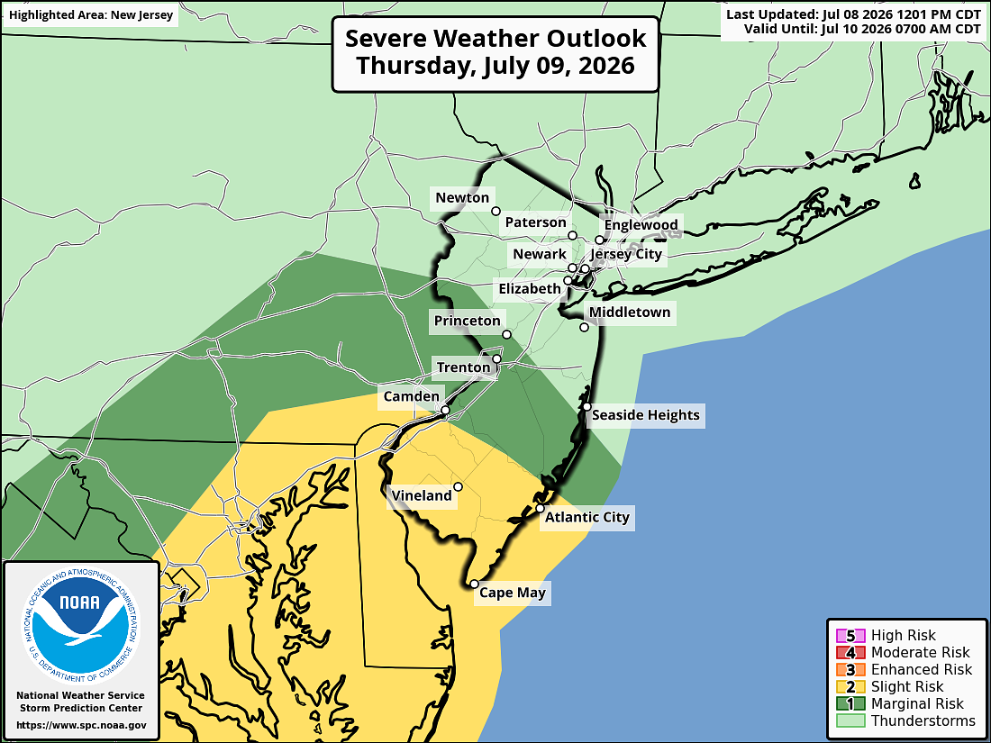 N.J. weather: New threat of strong thunderstorms, flash flooding returns on Thursday