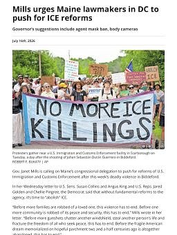 Mills urges Maine lawmakers in DC to push for ICE reforms