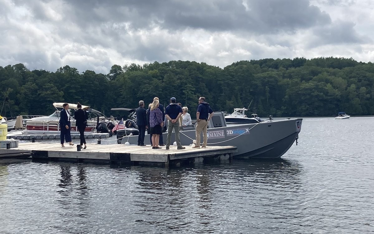 UMaine launches 3D-printed boat that could be the future of the US military