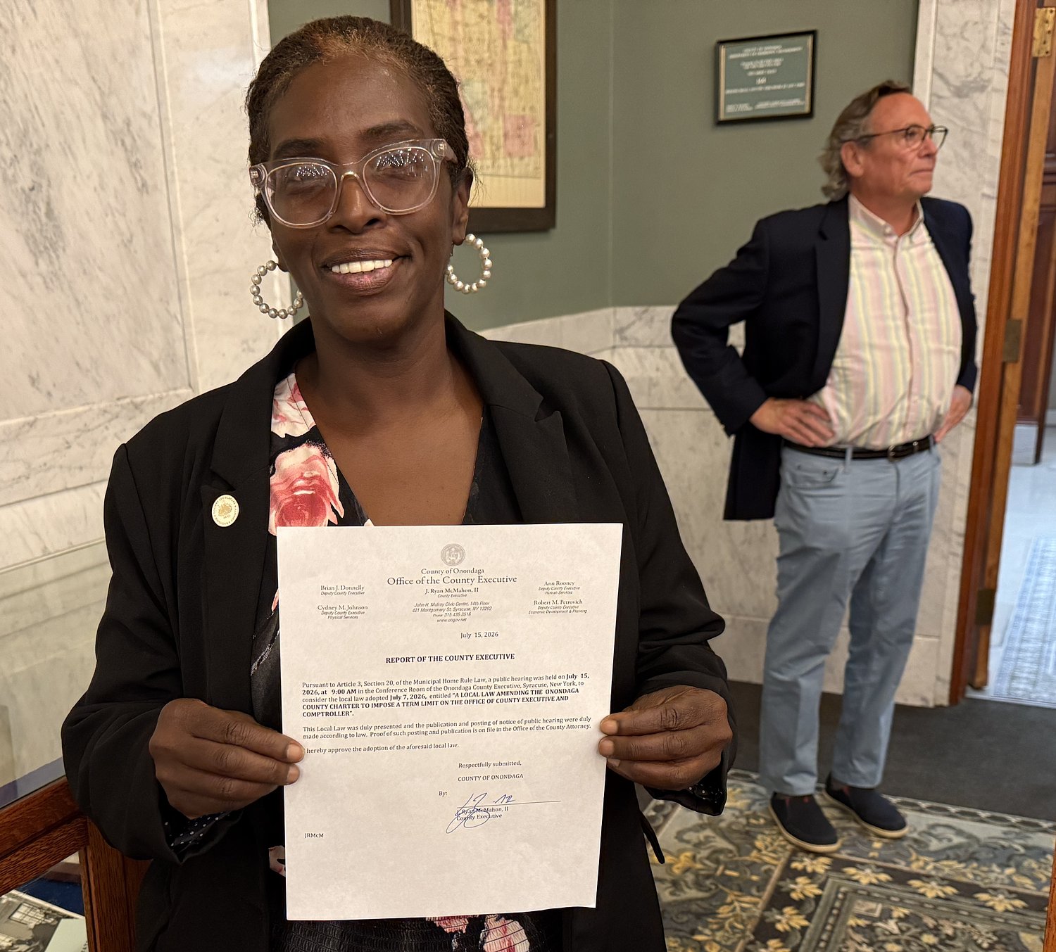 Oops! County Executive Ryan McMahon signs term-limit law he meant to veto. Now what?