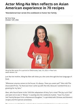 Actor Ming-Na Wen reflects on Asian American experience in 70 recipes