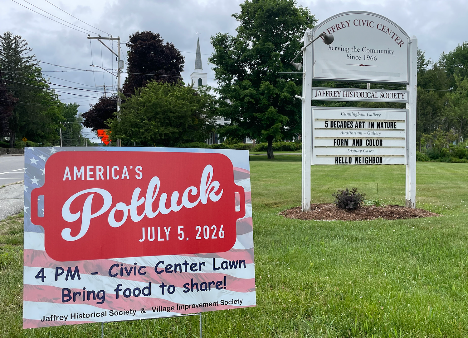 Jaffrey community gathers for America's Potluck potluck on July 5