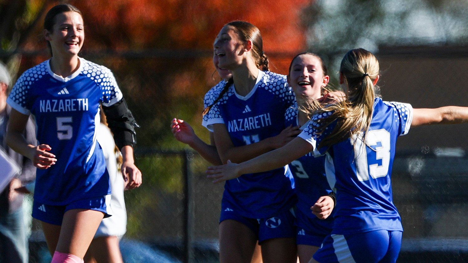 Nazareth girls soccer scores final 3 goals to beat Emmaus, earn 1st conference crown