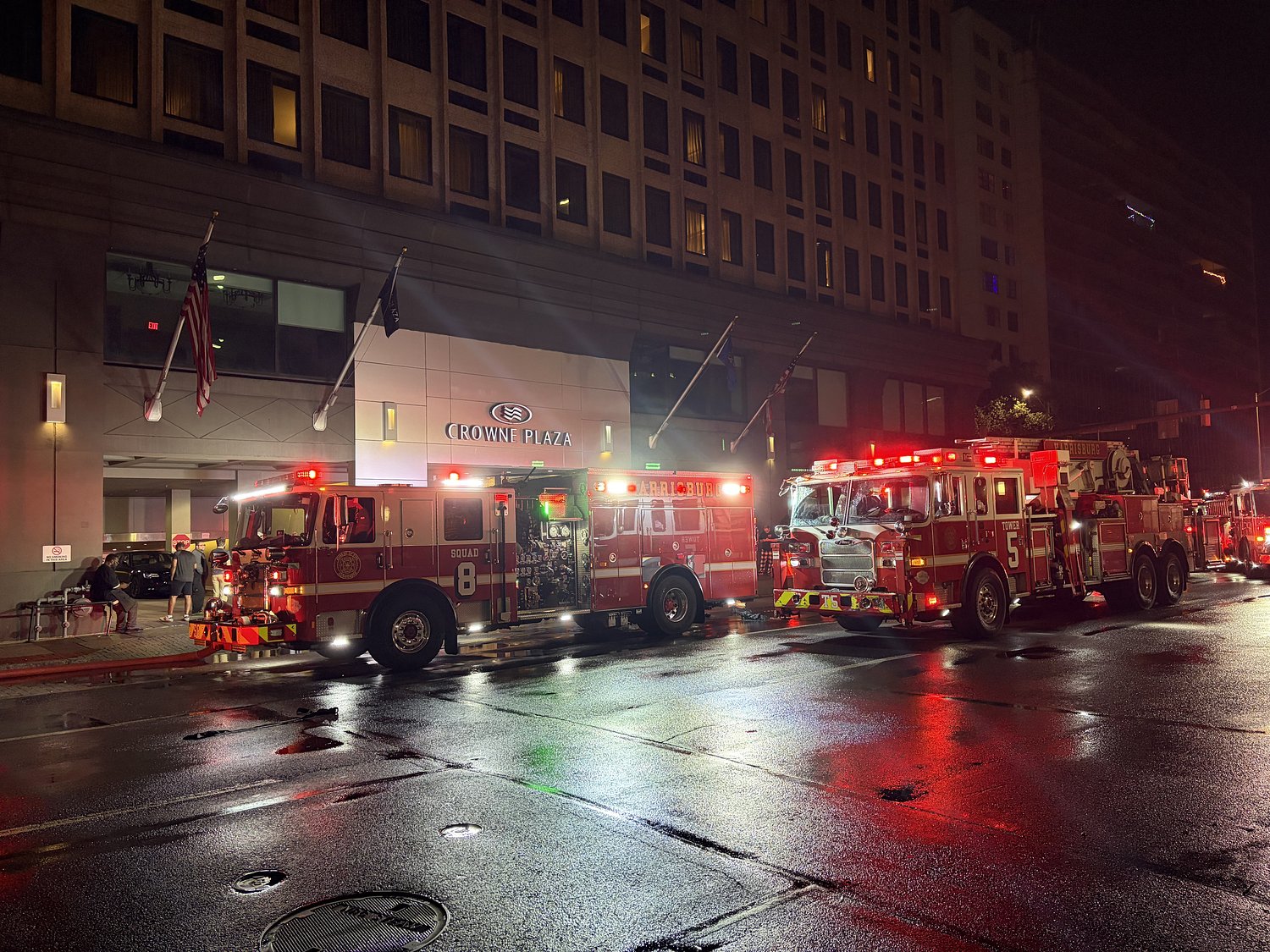 ‘Time to get out of here,’ some guests evacuate as crews knock down basement fire at Harrisburg hotel