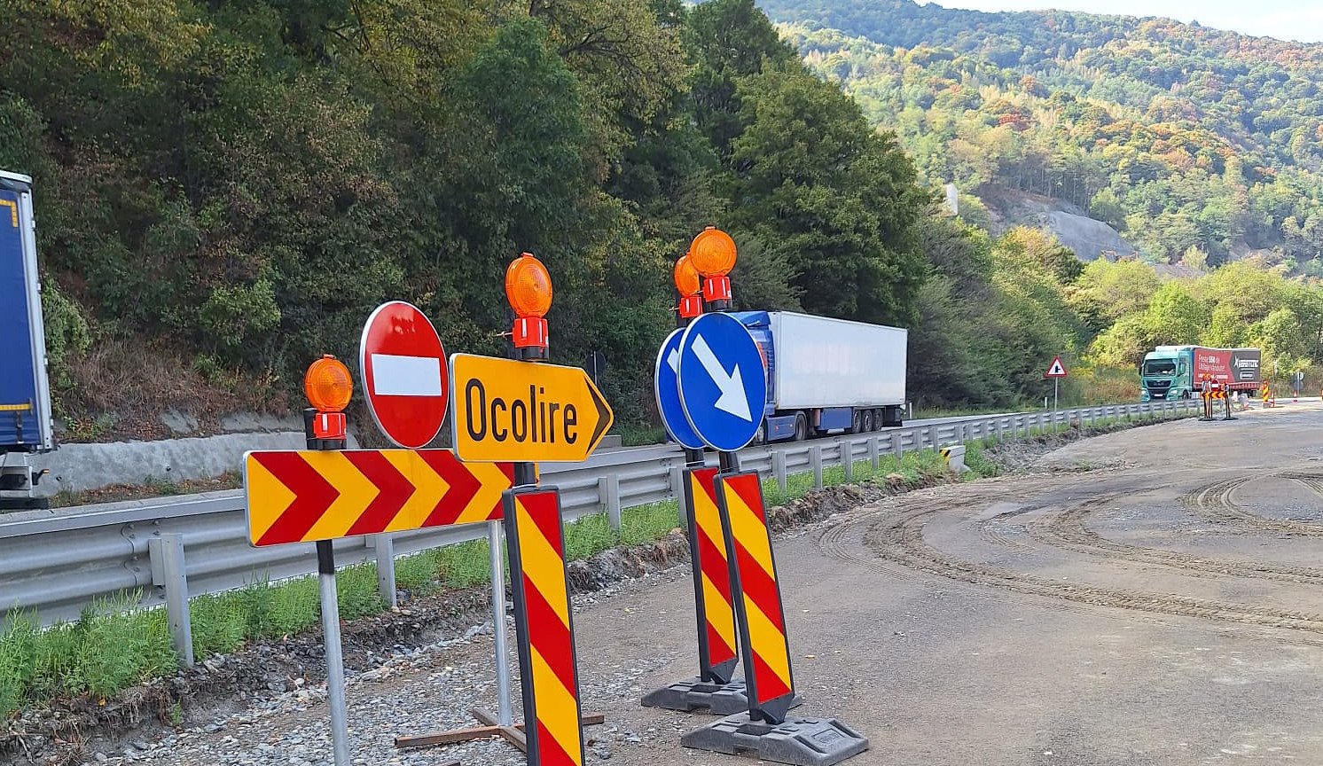 Schimbare importantă pe Valea Oltului: trafic deviat până la sfârșitul anului pe un tronson din DN7 / foto