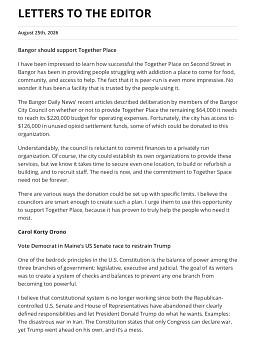 LETTERS TO THE EDITOR