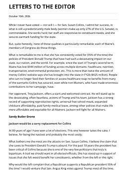 LETTERS TO THE EDITOR