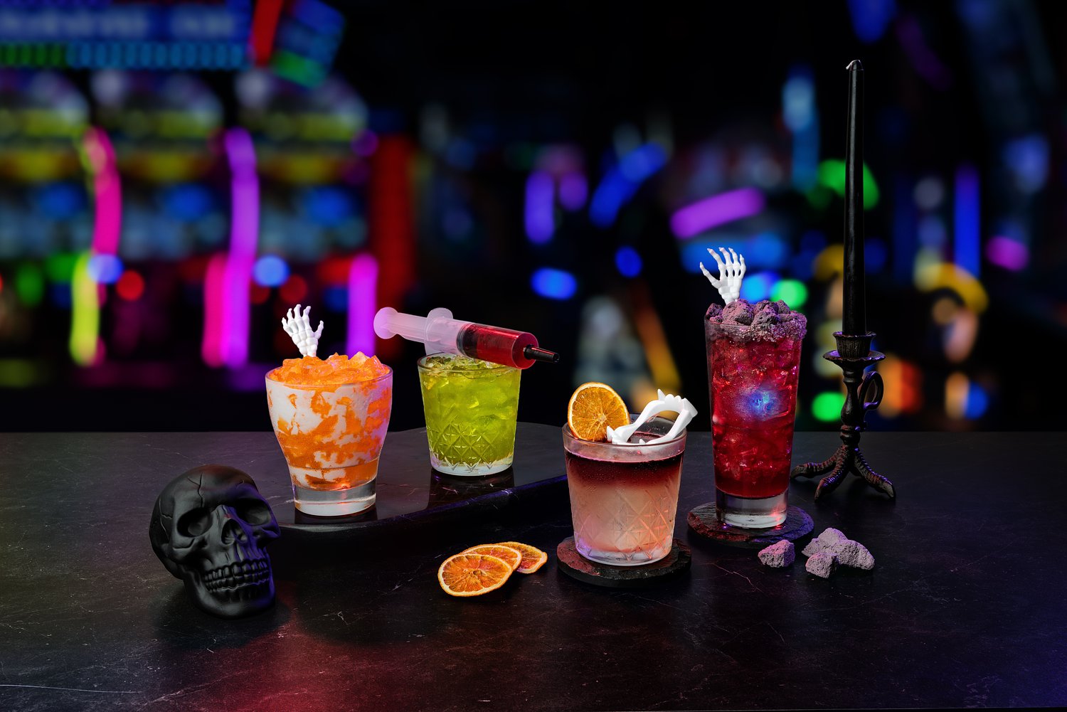 Vampire fangs, glowing drinks and zombie escapes: Dave & Buster’s goes all-in on Halloween