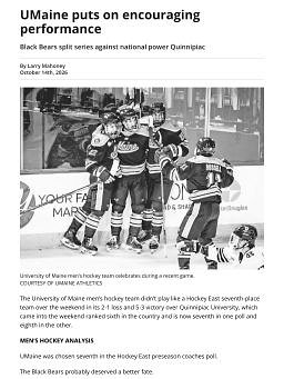 UMaine puts on encouraging performance