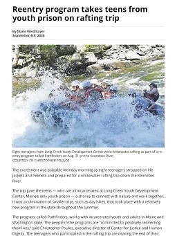 Reentry program takes teens from youth prison on rafting trip