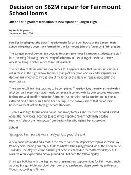 Decision on $62M repair for Fairmount School looms