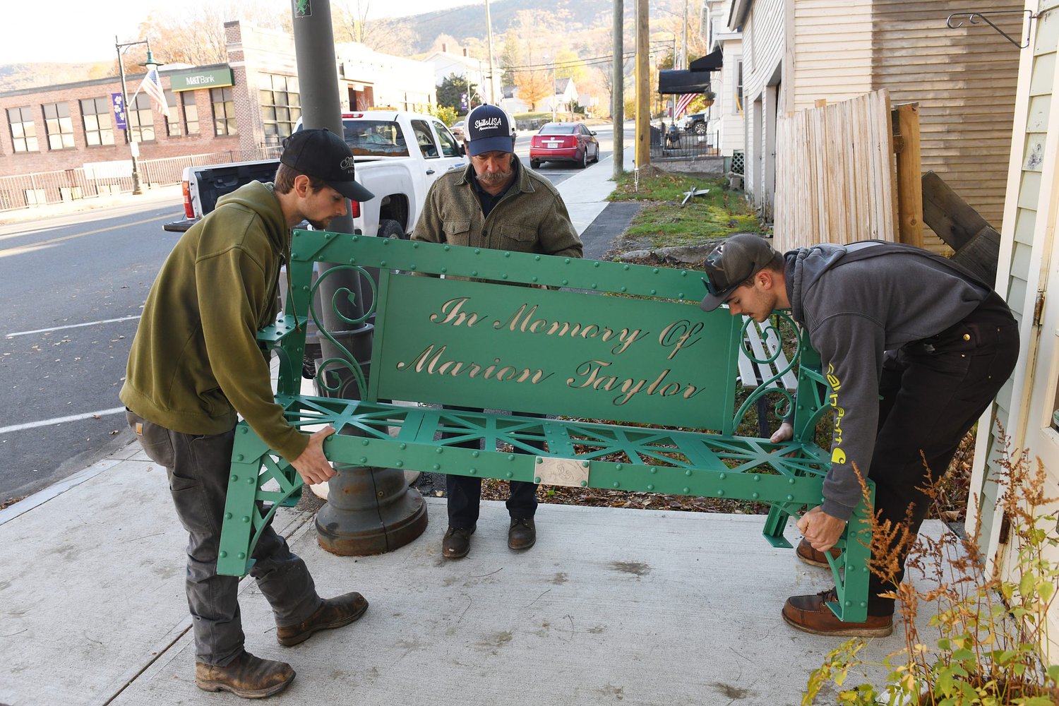 Honoring a visionary: Student-made bench pays tribute to Marion Taylor's legacy in Shelburne Falls