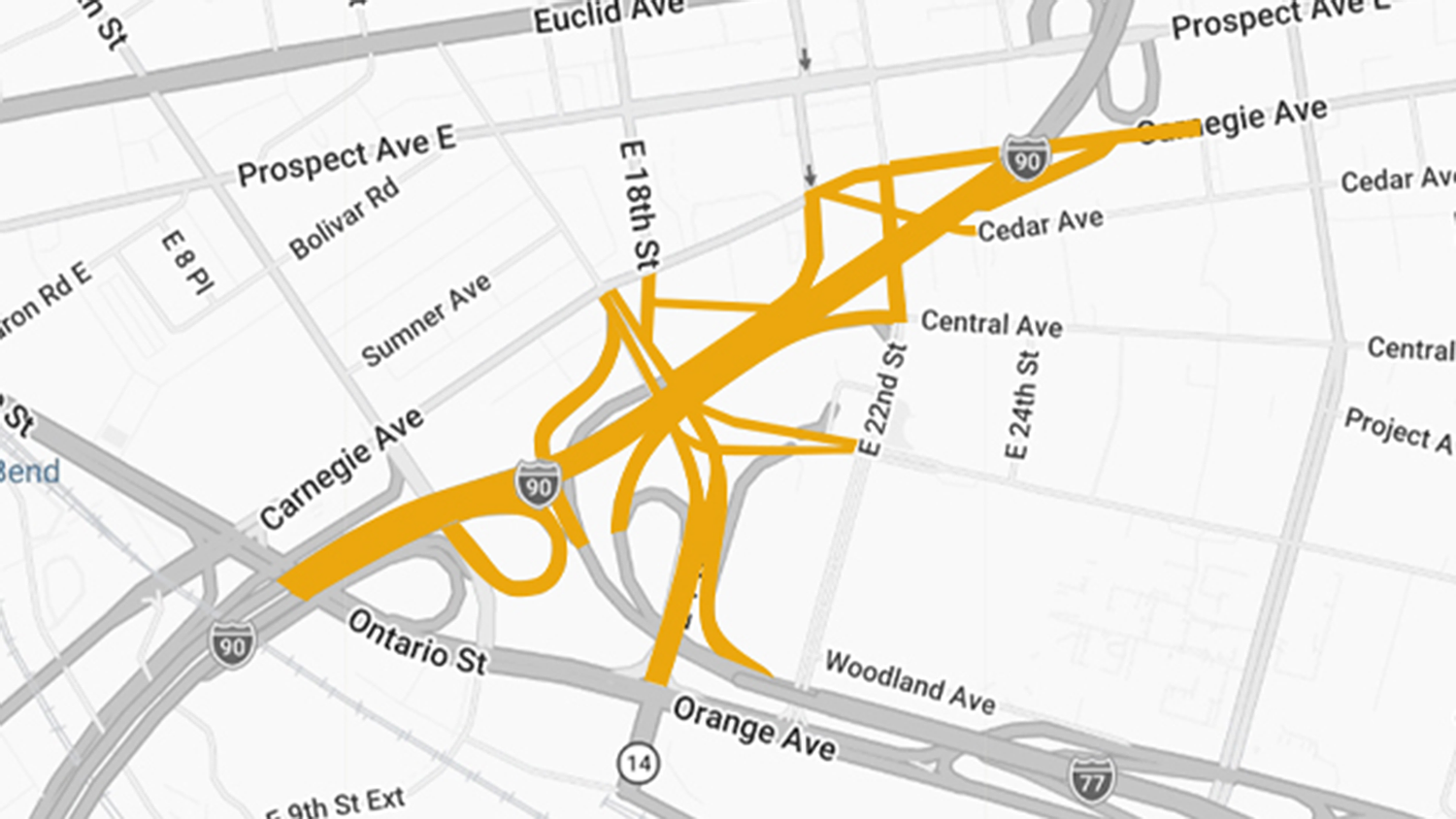 Key I-90 exit near Progressive Field closing until late October