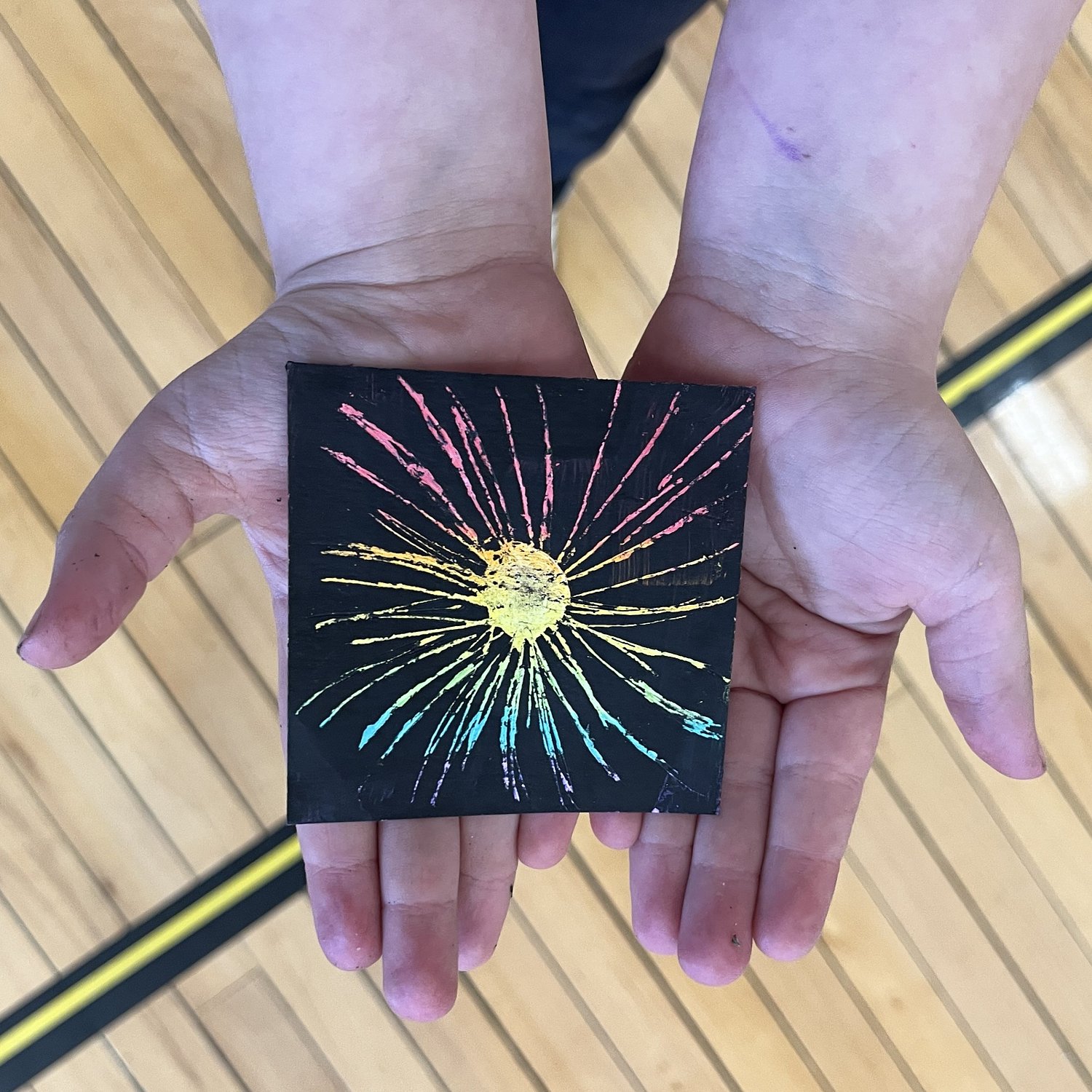 Jaffrey Grade School unveils community art project with fireworks theme