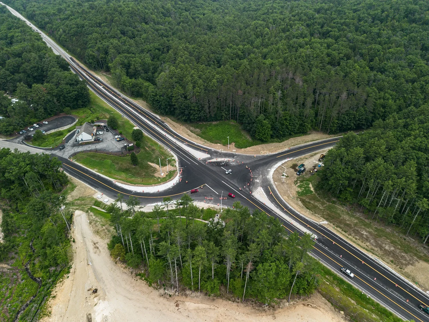 Route 202 roundabout nears completion