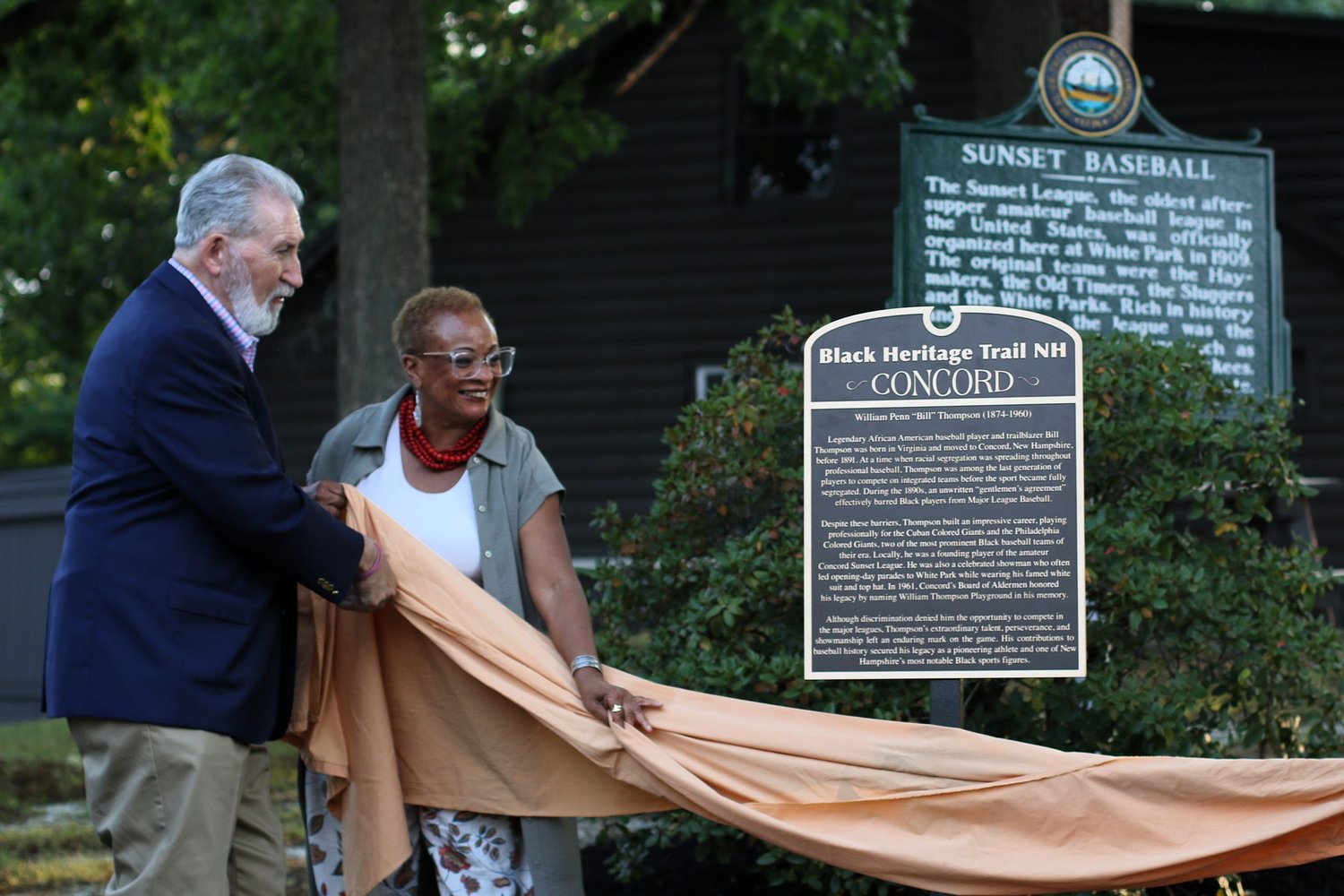 Concord's first Black Heritage Trail marker honors baseball star William Penn Thompson in White Park