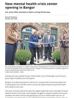 New mental health crisis center opening in Bangor