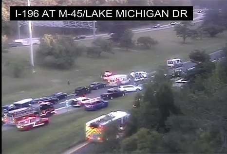 1 dead, 3 critically injured in head-on crash on I-196