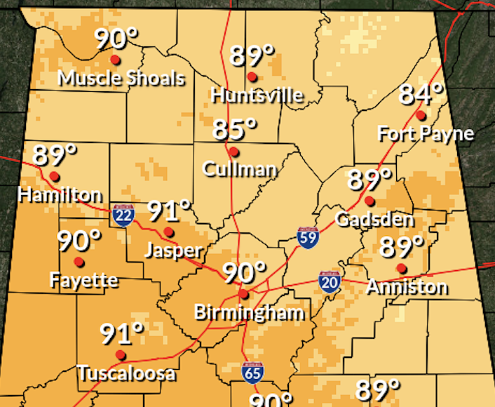 Alabama has second straight day of record high temperatures: When will it cool off?