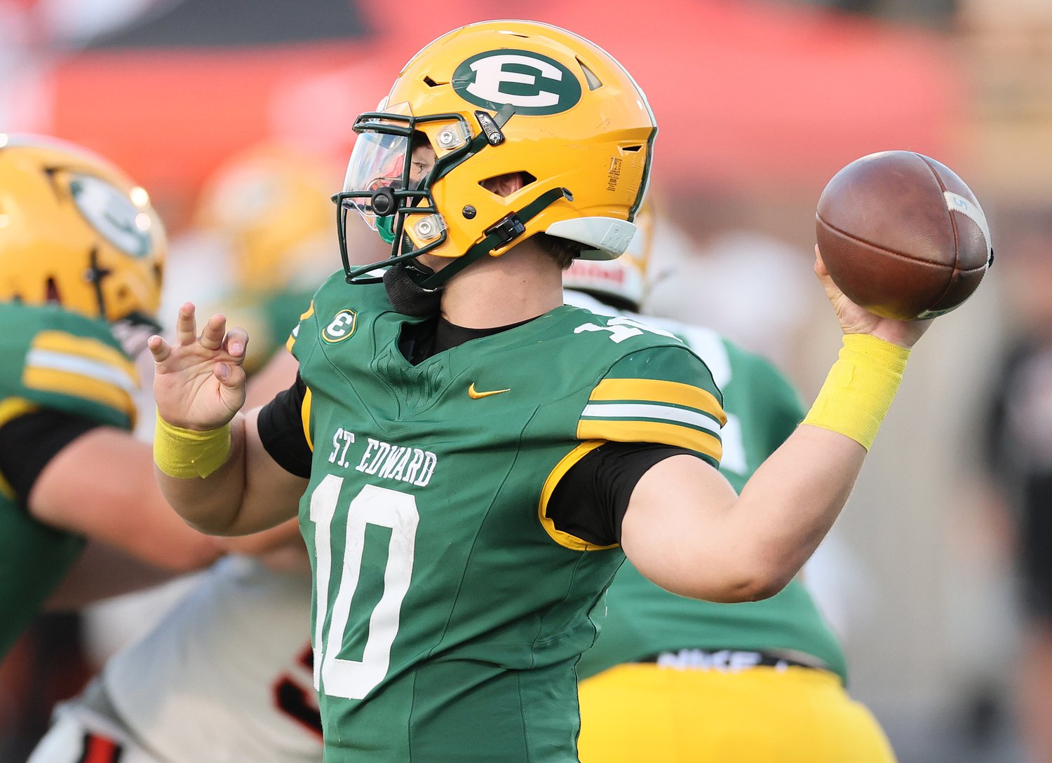 Langston Lucas throws for 4 TDs, runs for 3 more in St. Edward’s 63-46 win