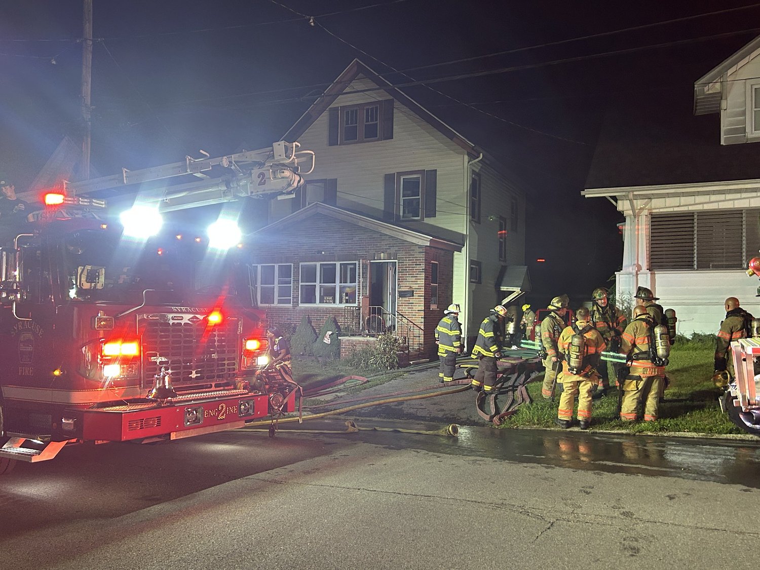 Firefighters rescue several animals from Syracuse house fire