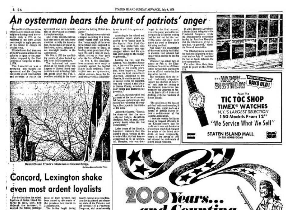 America 250 -- A look back: An oysterman bears the brunt of patriots’ anger