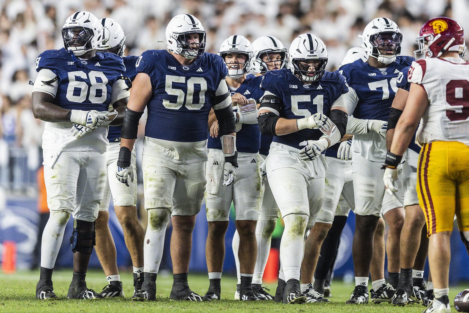 Penn State’s Taylor Mouser on shuffling the O-line, a young skill player’s future, more