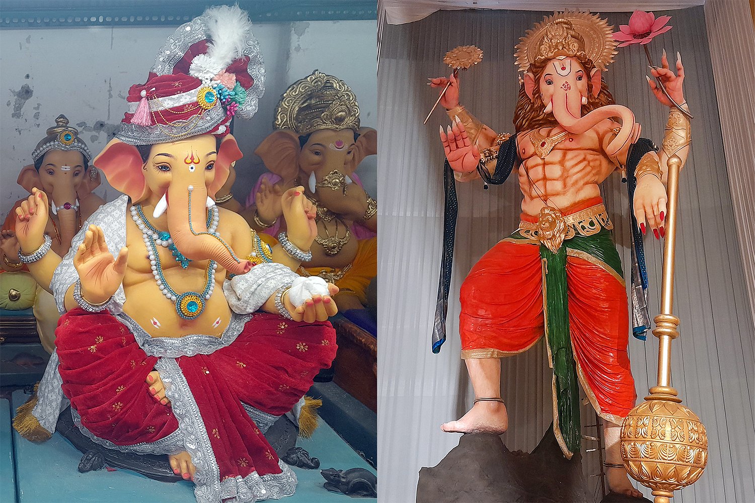 The Hindu god Ganesh turns macho and martial in Indian festivities