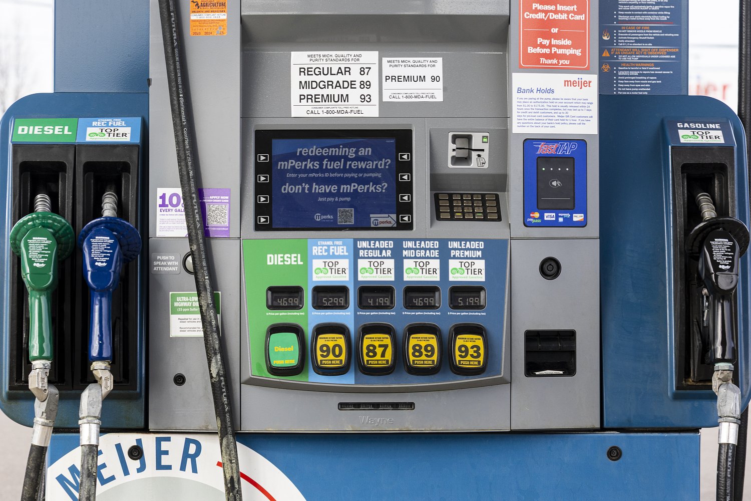 Gas prices sitting at $4.09 nationally, up 95 cents from 2025