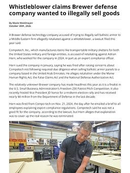 Whistleblower claims Brewer defense company wanted to illegally sell goods