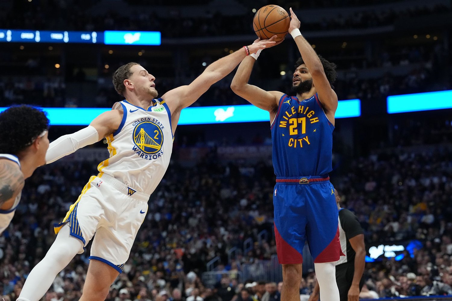 Lendeborg has 31 points, 12 rebounds as Warriors earn 1st win of season by beating Nuggets 134-114