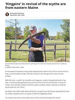 ‘Kingpins’ in revival of the scythe are from eastern Maine