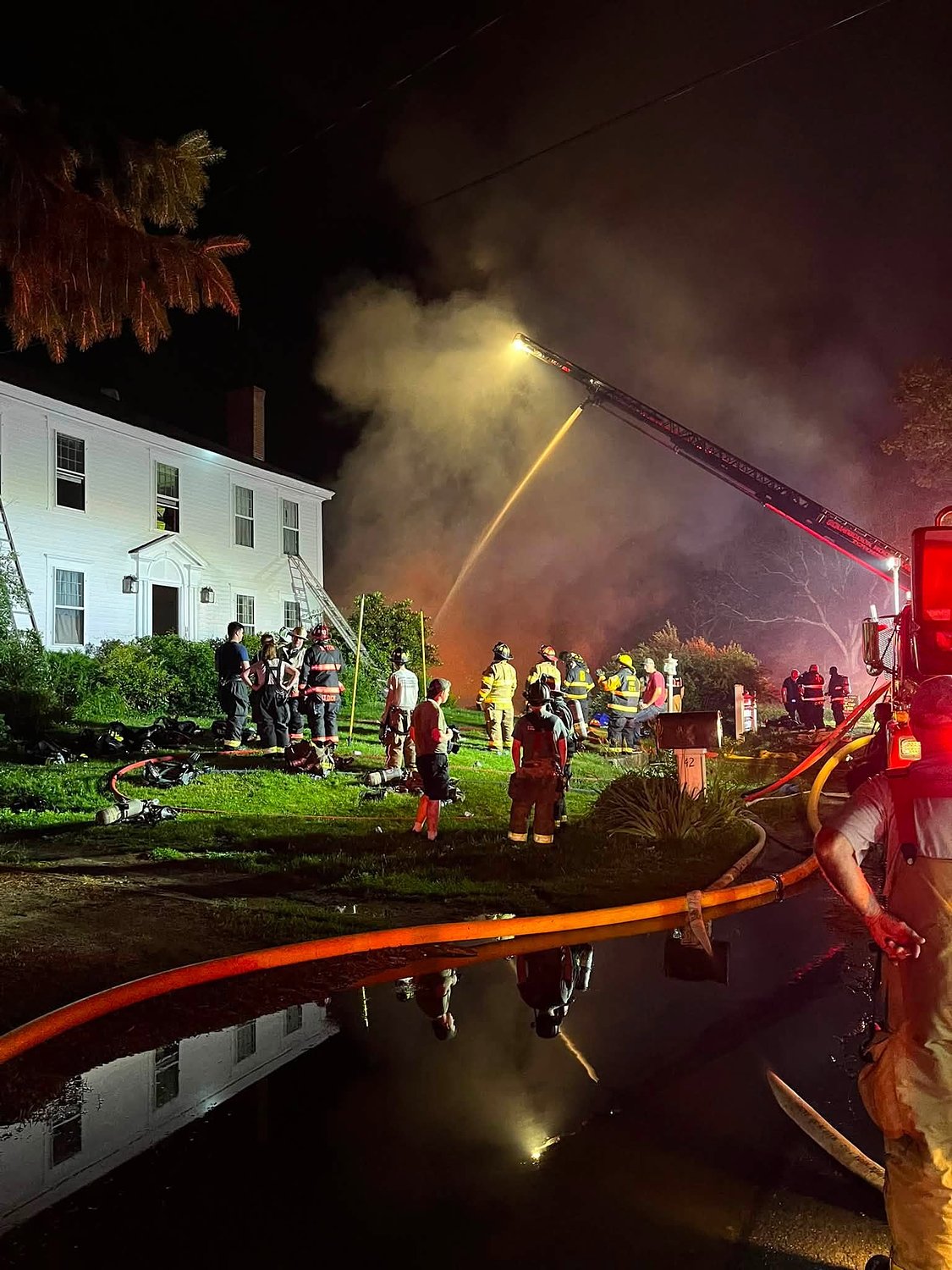 Family escapes Mason fire as barn and house sustain heavy damage