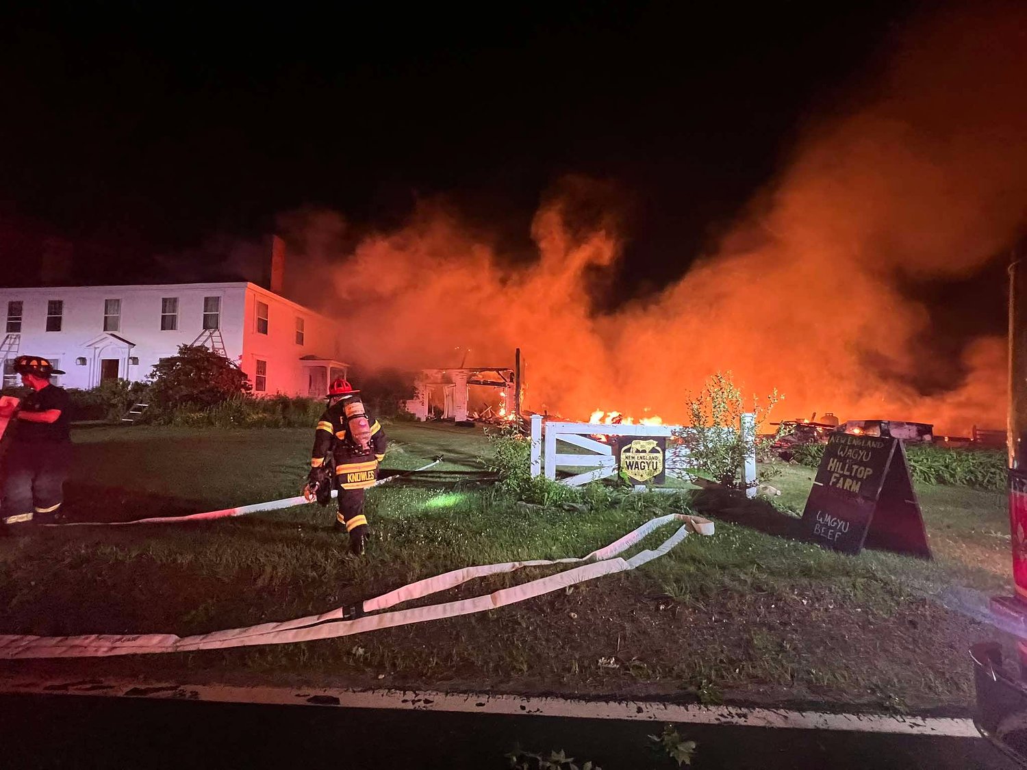 Family escapes Mason fire as barn and house sustain heavy damage