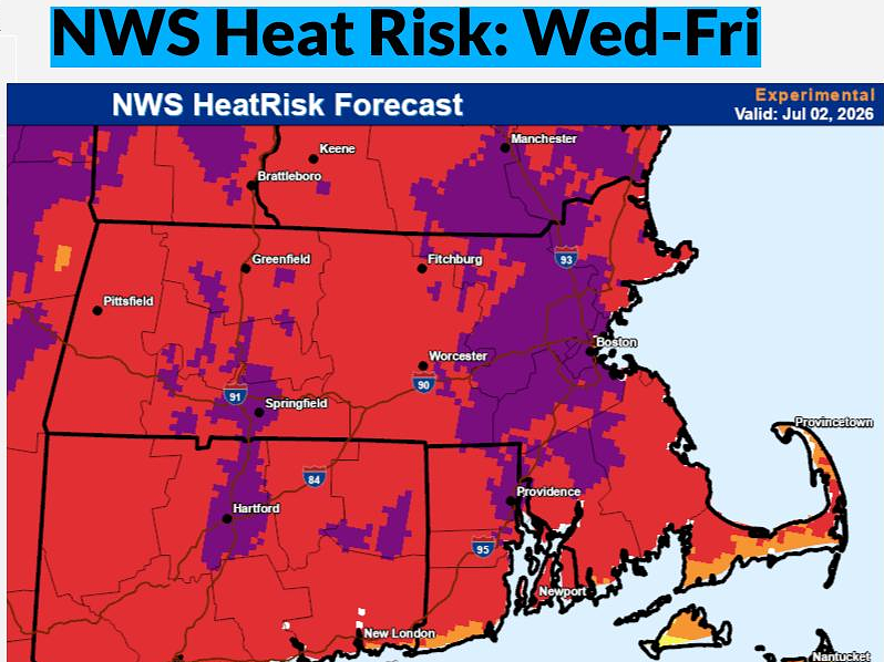 Mass. weather: Much of the state could see 100+ temperatures this week