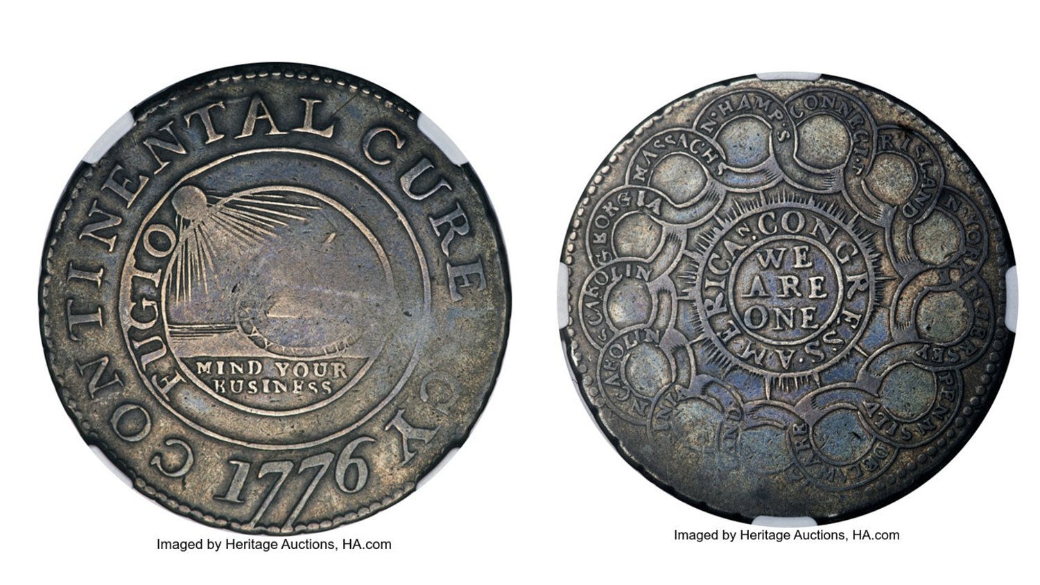 Rare 1776 'mind your business' silver coin sells for $1.3 million