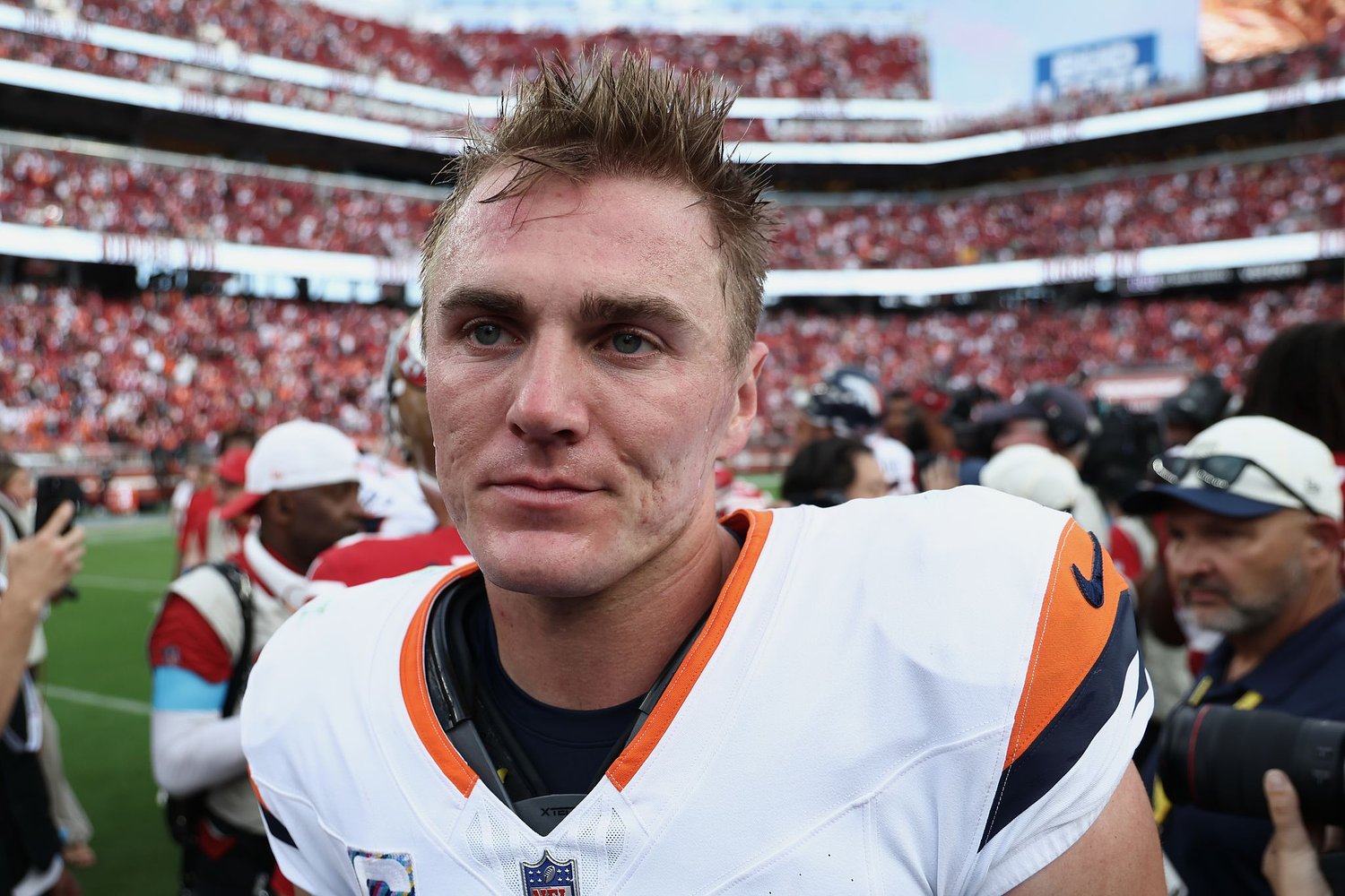 Bo Nix isn't taking any advice from TV analysts about how to fix the Broncos' offense
