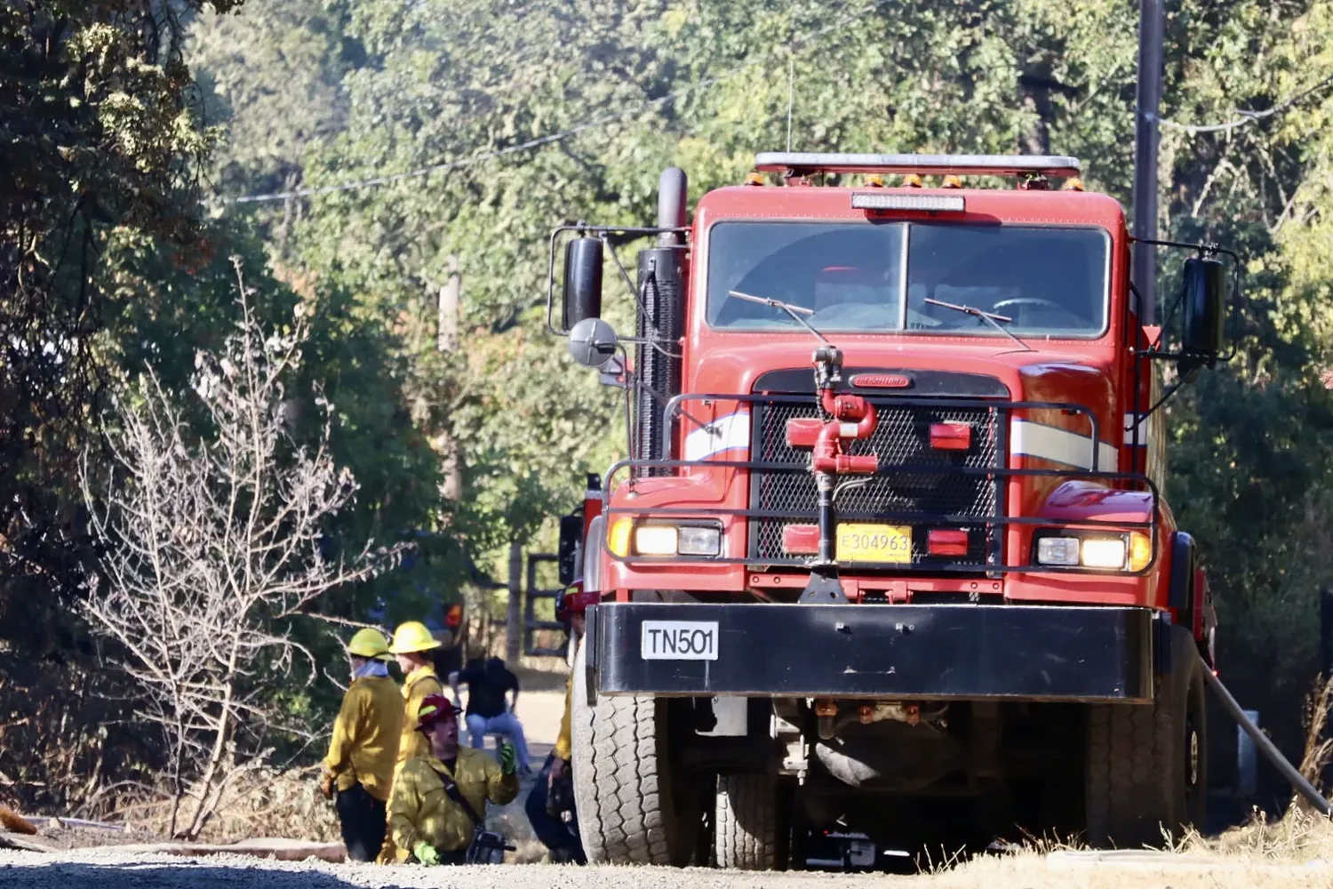 Fire near Goshen burns close to homes