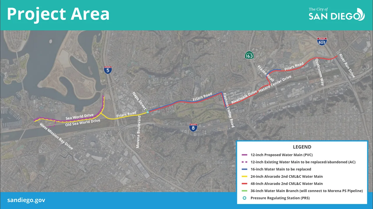$123 million water pipeline project near SeaWorld to begin this summer