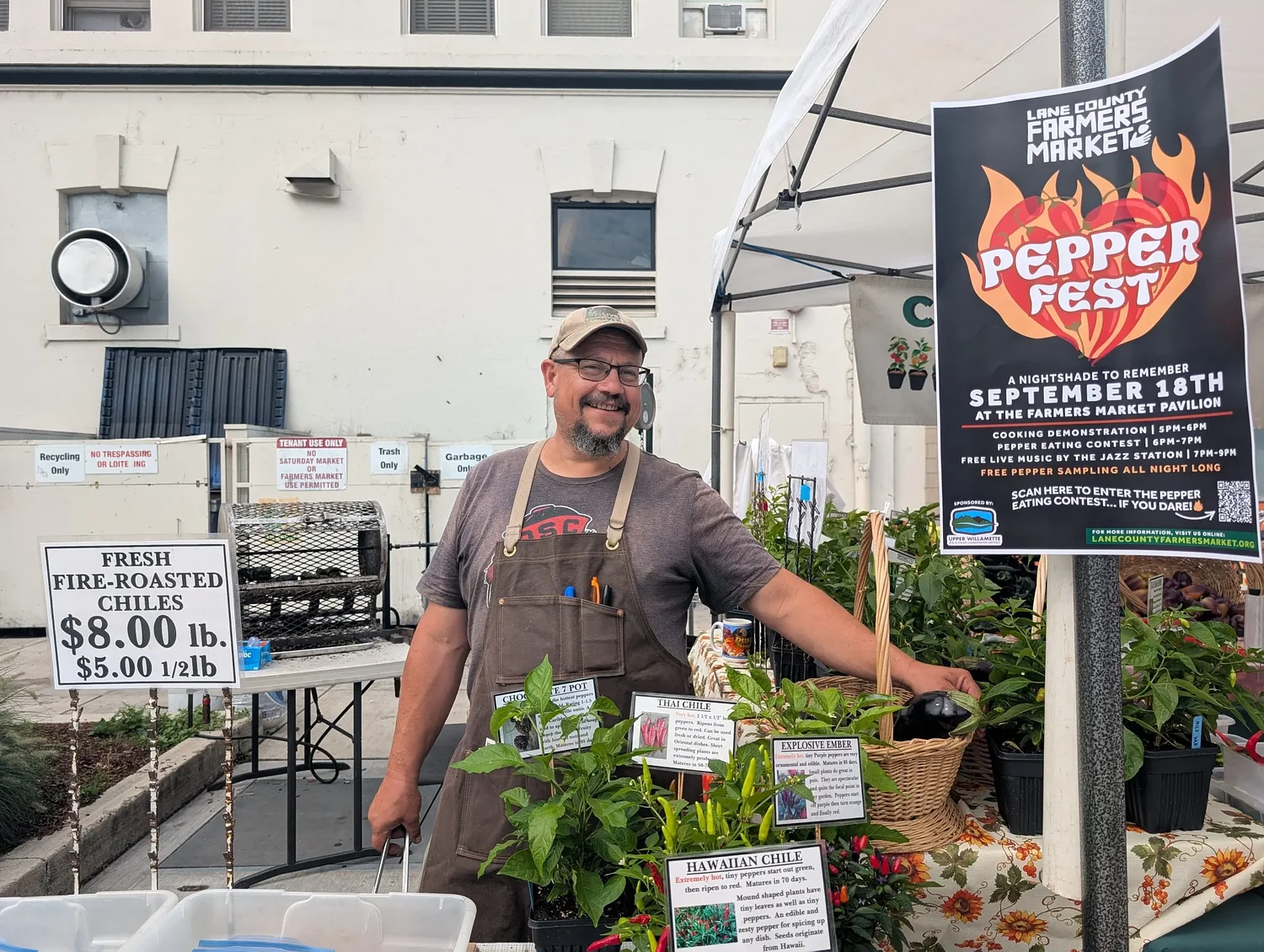 Lane County Farmers Market hosts Pepper Fest with chile-eating contest