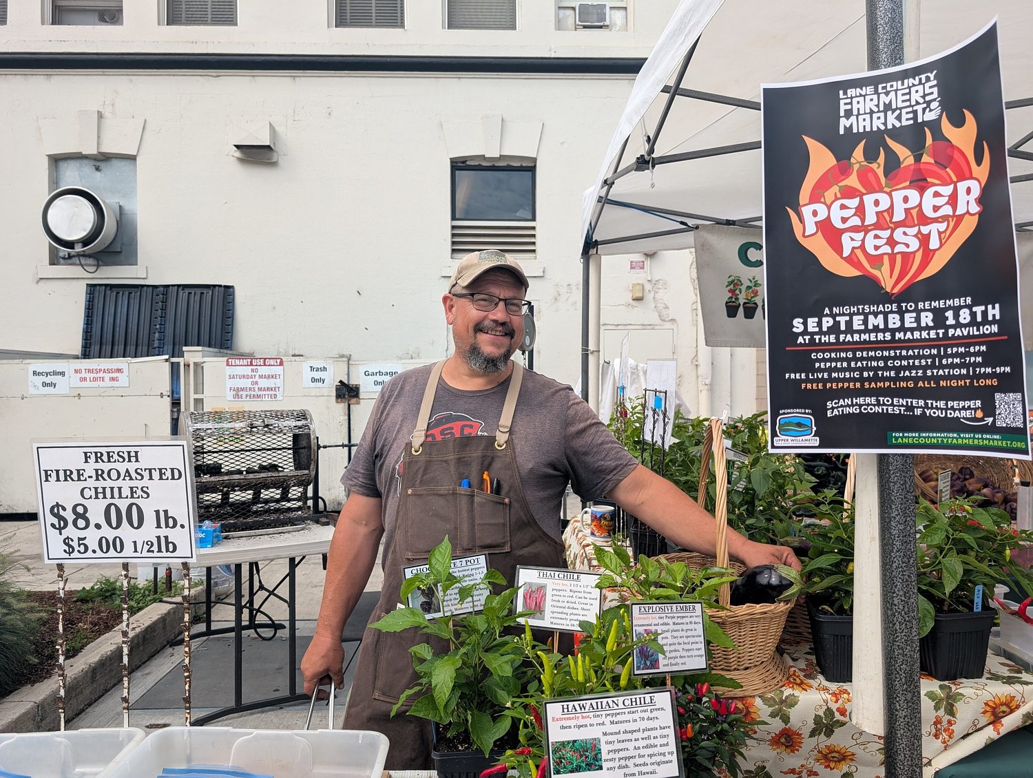 Lane County Farmers Market hosts Pepper Fest with chile-eating contest