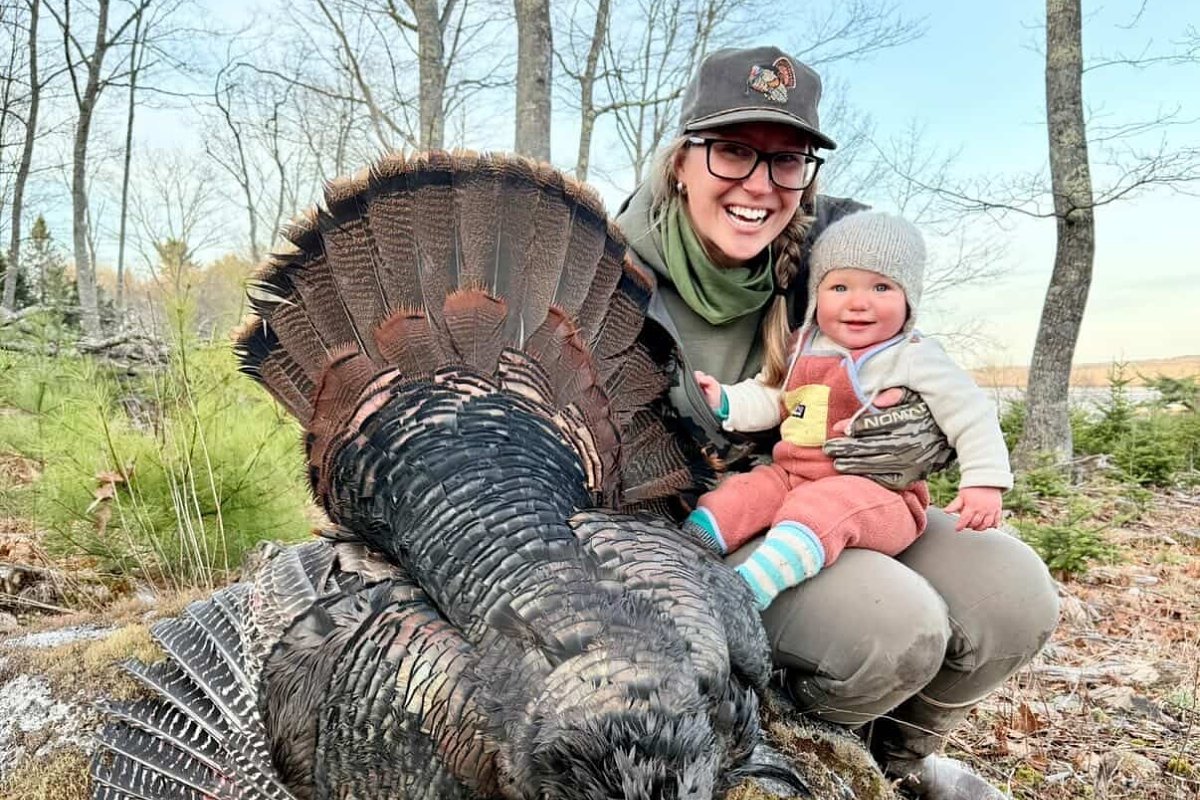 Turkey hunting requires silence. She’s bringing a toddler.