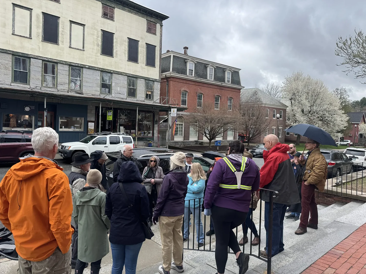 Peterborough residents brave cold rain for Jane Jacobs Walk & Roll