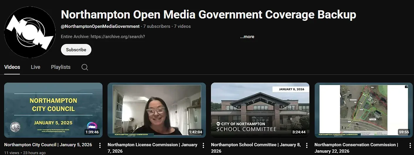 YouTube pulls Northampton Open Media’s government channel over sex, nudity claims
